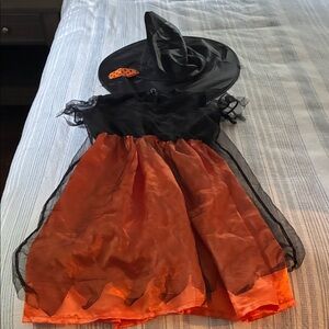 Kids Witch Costume - Black and Orange